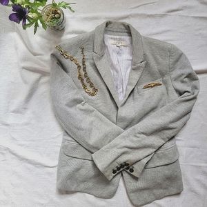 Loft Heather Grey Knit Blazer